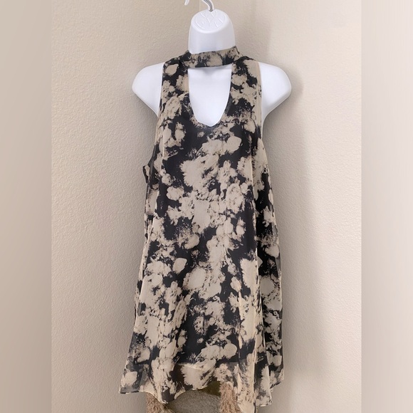 ANGL Dresses & Skirts - ANGL Abstract Floral Halter Dress Size L